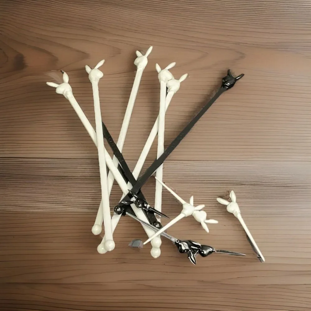 Vintage Playboy Swizzle Sticks Stir Sticks Olive Holder Martini Cocktail